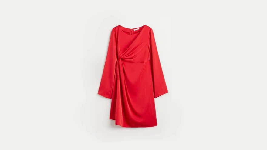 κόκκινο κρουαζέ φόρεμα