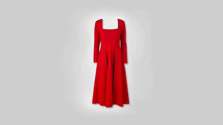 κόκκινο μακρύ φόρεμα