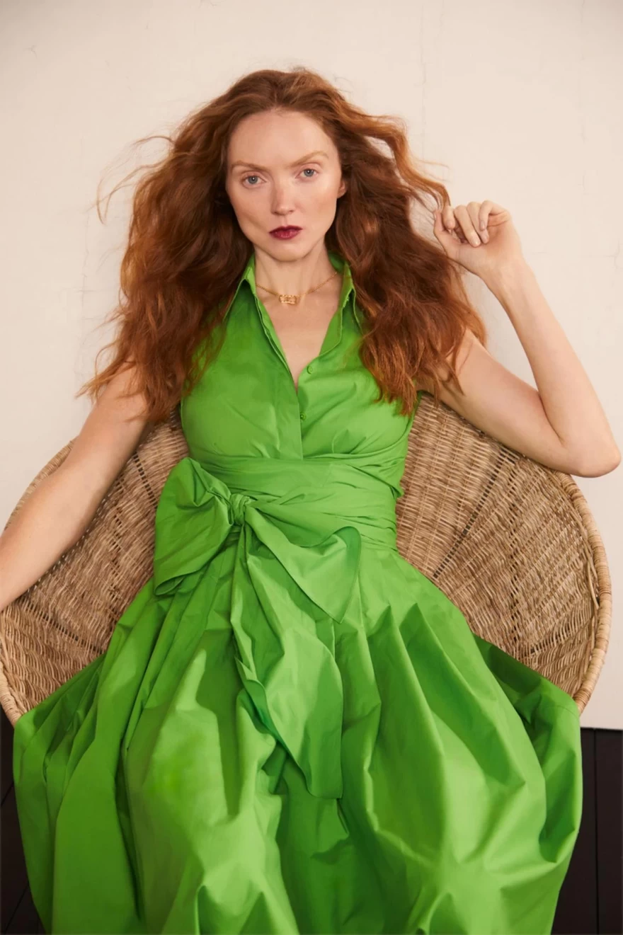 πράσινο φόρεμα  Carolina Herrera