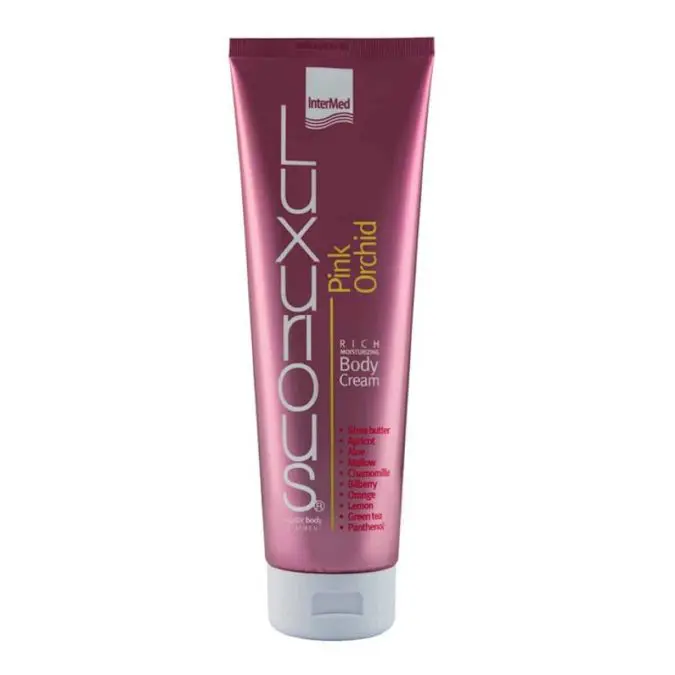 Πλούσια κρέμα σώματος, Luxurious, Rich Moisturizing Body Cream, Pink Orchid, InterMed (σε φαρμακεία & σε επιλεγμένα καταστήματα λιανικής από την InterMed)