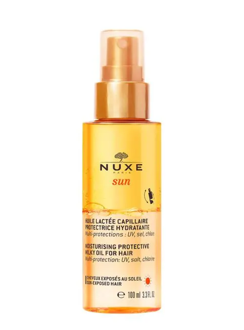 Ενυδατικό προστατευτικό και διφασικό λάδι-γαλάκτωμα για τα μαλλιά, Sun, Moisturising Protective Milky Oil for Hair, Nuxe (σε επιλεγμένα φαρμακεία, καταστήματα Hondos Center & Carelab by Attica)