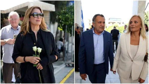 Η Άντζελα Γκερέκου και η Χριστίνα Λαμπίρη στο λαϊκό προσκύνημα του Μίμη Πλέσσα