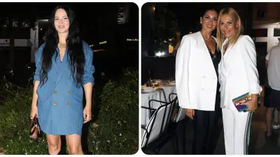 ζενεβιέβ μαζαρί σταματίνα τσιμτσιλή και τίνα μεσσαροπούλου σε έξοδο βραδινή