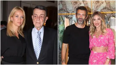 Η Μαρί Κωνσταντάτου με τον Μίνωα Κυριακού και η Αθηνά Οικονομάκου με τον Φίλιππο Μιχόπουλο