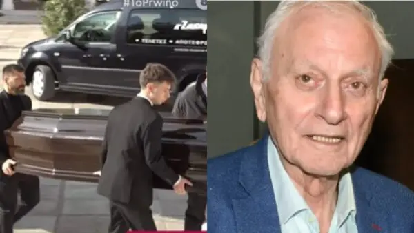 Κηδεία Κώστα Χαρδαβέλλα: Οι φωτογραφίες από το τελευταίο «αντίο» - Τι λέει το στεφάνι της Νικολούλη