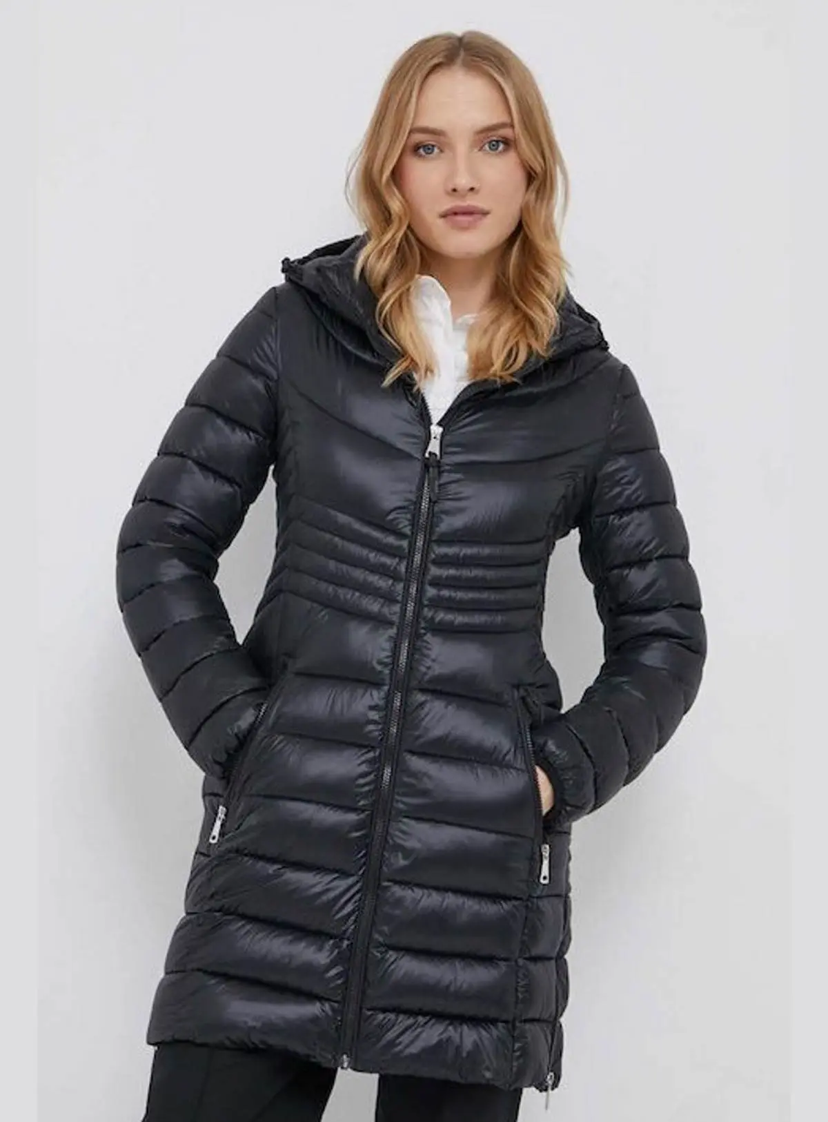 puffer jacket μαύρο DKNY