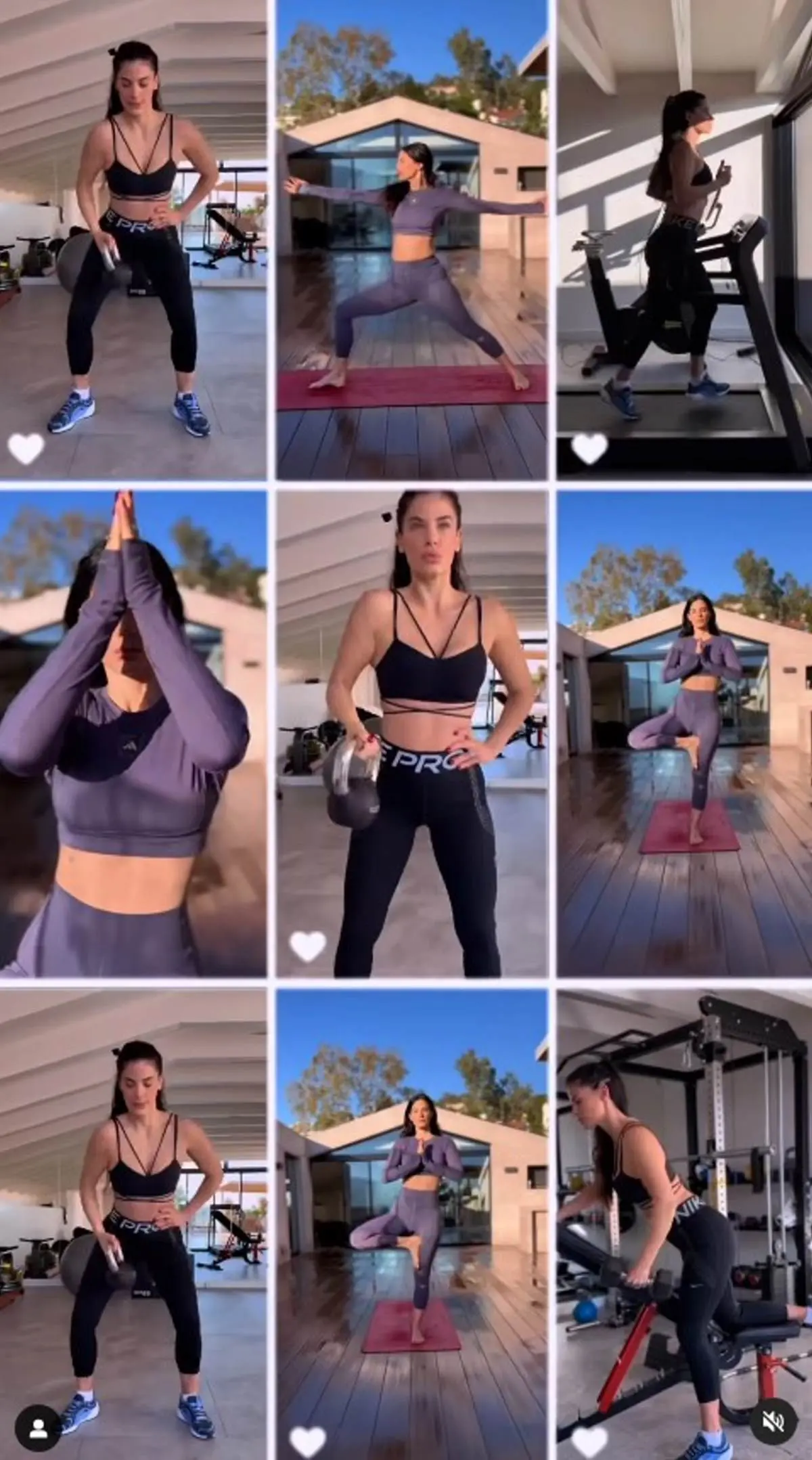 Η Χριστίνα Μπόμπα κάνει διάφορες ασκήσεις γυμναστικής