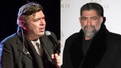 Ο Μιχάλης Ιατρόπουλος και ο Μανώλης Λιδάκης σε κολάζ