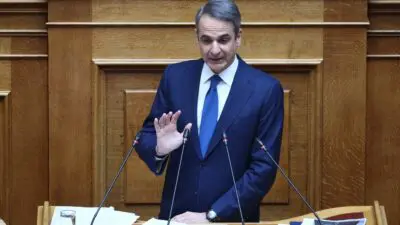 Ο Κυριάκος Μητσοτάκης στη Βουλή