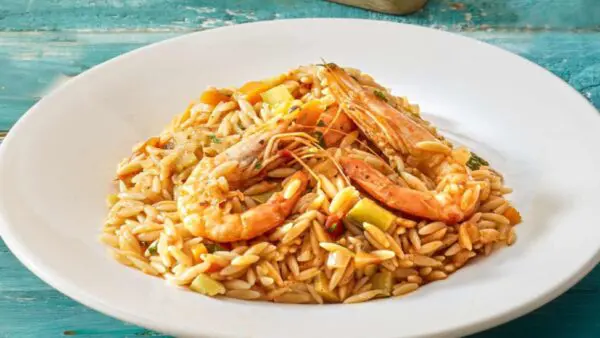 Κριθαρότο με γαρίδες