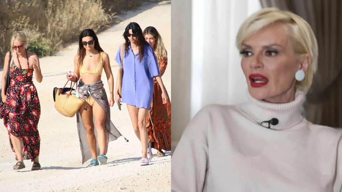 Η Έλενα Χριστοπούλου με την Ηλιάνα Παπαγεωργίου και την παρέα τους στα Κουφονήσια