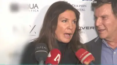 Η Βάνα Μπάρμπα σε δηλώσεις της στις κάμερες