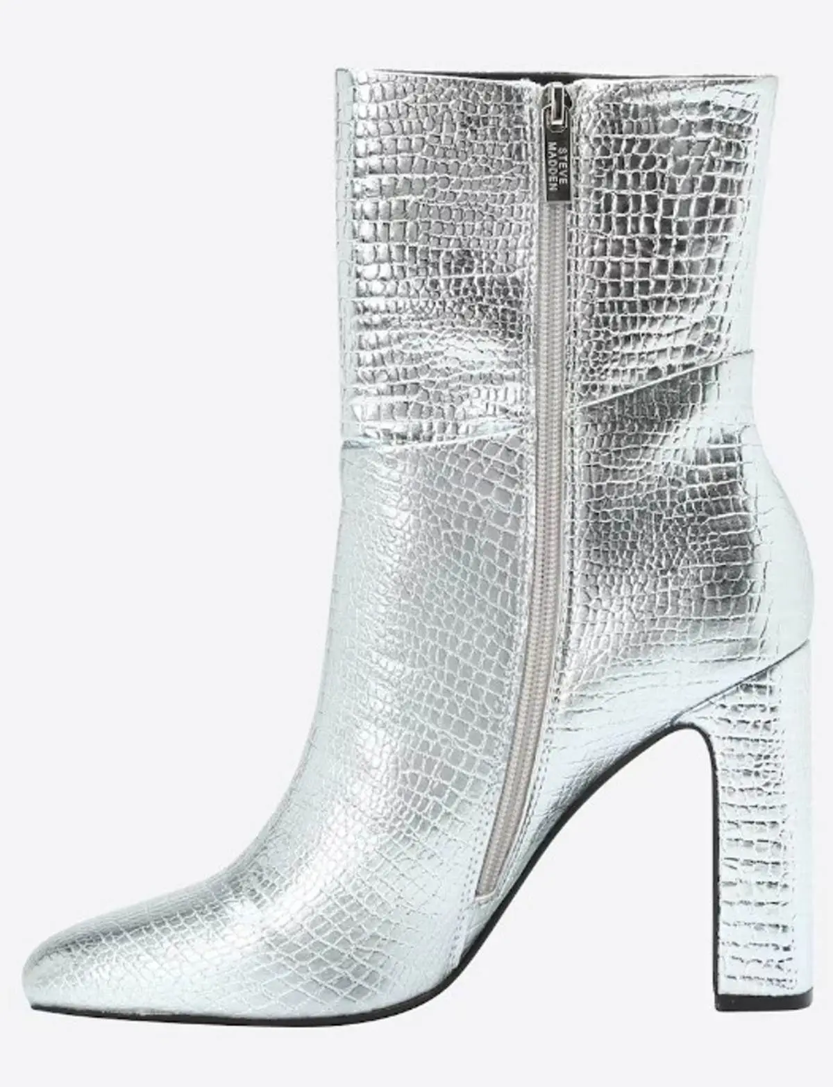 ασημί μποτάκια steve madden