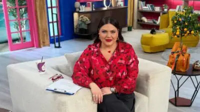 Η Δανάη Μπάρκα στο πλατό του Πάμε Δανάη