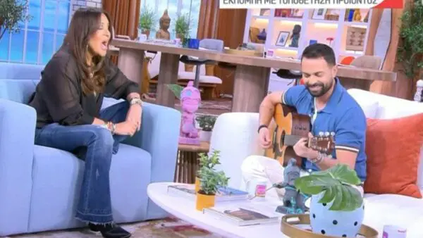 Ο Ηλίας Βρεττός και η Ναταλία Γερμανού τραγουδούν μαζί