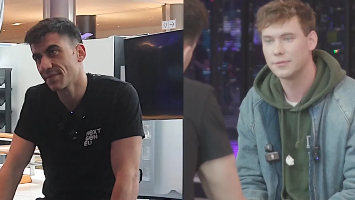 Ο Φειδίας Παναγιώτου και ο Βρετανός δημοσιογράφος Caolan Robertson