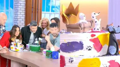 Η Ναταλία Γερμανού σβήνει τα κεράκια στην τούρτα στο Καλύτερα Δε Γίνεται