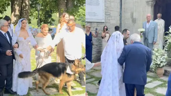 Η Ελπίδα Ιακωβίδου και ο Τζώνη Καλημέρης στον γάμο τους