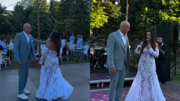 Η Ελπίδα Ιακωβίδου και ο Τζώνη Καλημέρης στον γάμο τους