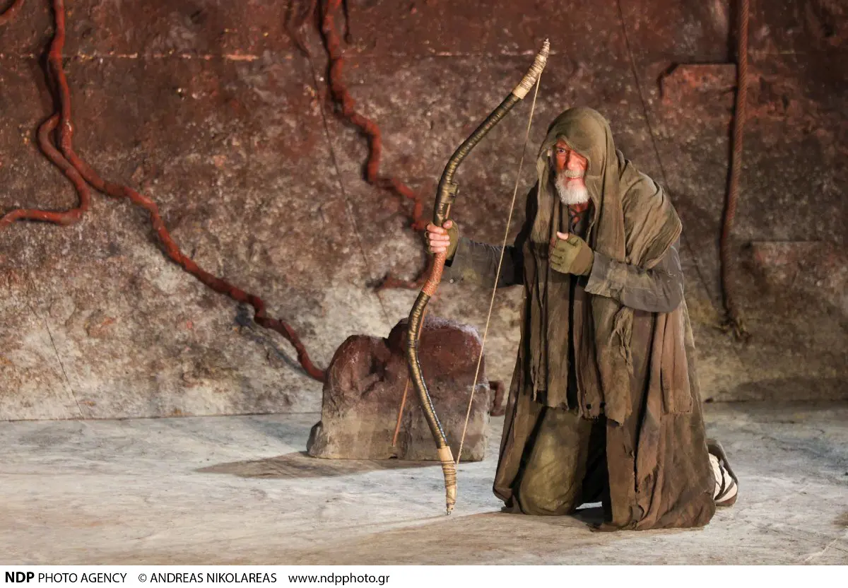 Ο Κιμούλης στην παράσταση «Φιλοκτήτης