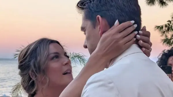 Η Χριστίνα Βραχάλη με τον σύζυγό της