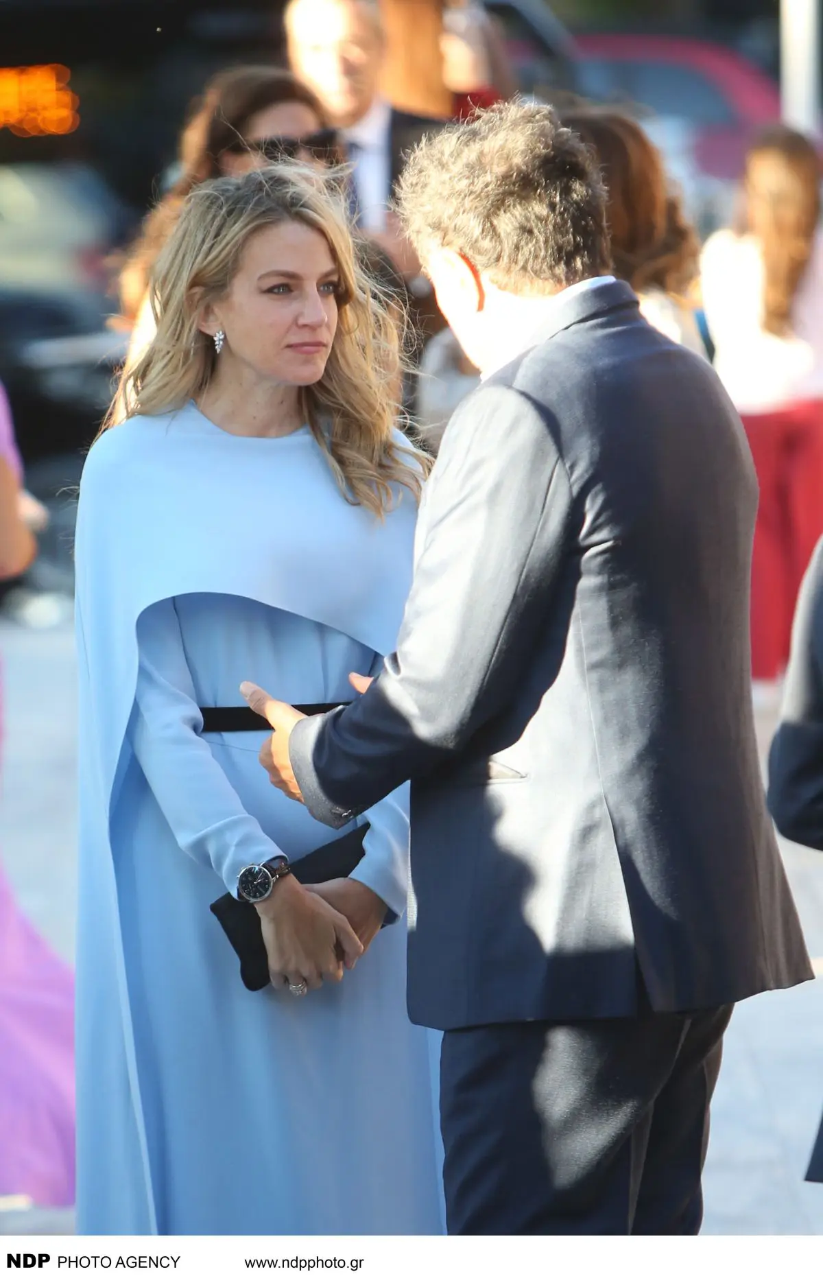 Ο Παύλος Ντε Γκρες και η Χρυσή Βαρδινογιάννη στο γάμο του Παύλου Βαδινογιάννη και της Κατερίνας Μπιρμπίλη