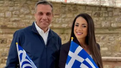 Ο Γιώργος Κουρδής και η Ευλαμπία Ρέβη