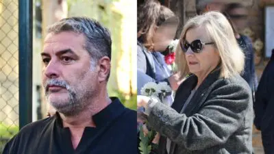 Ο Βασίλης Μπισμπίκης και η Άννα Χατζησοφιά