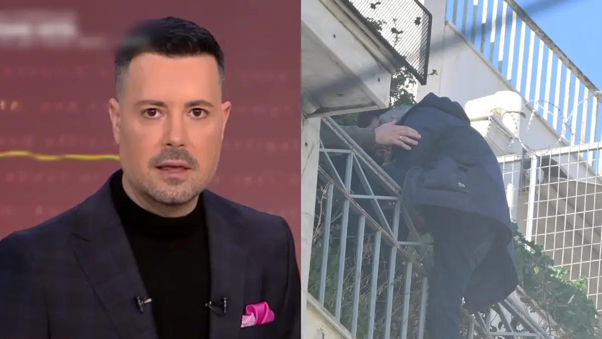 Πέτρος Κουσουλός με άνδρα στην Ομόνοια