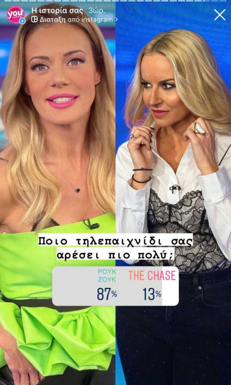  Insta Poll ποιο τηλεπαιχνίδι σας αρέσει περισσότερο, Ρουκ Ζουκ ή The Chase