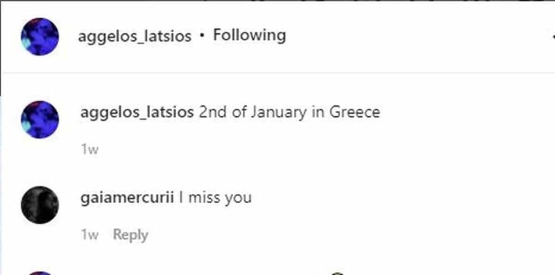 Άγγελος Λάτσιος Γαία Μερκούρη χωριστή πρωτοχρονιά