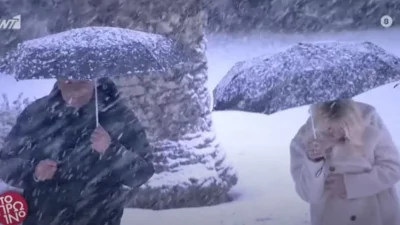 Διαφορετική έναρξη για το Πρωινό εν μέσω κακοκαιρίας - Σκορδά και Λιάγκας βγήκαν στα χιόνια