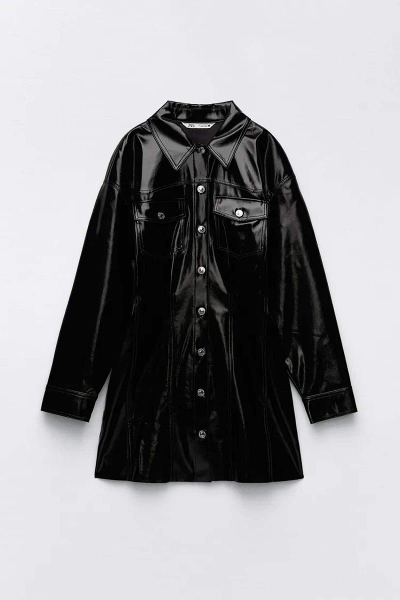 Δερμάτινο φόρεμα Zara