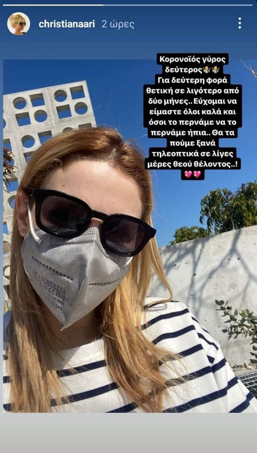Με κορωνοϊό η Χριστιάνα Αριστοτέλους