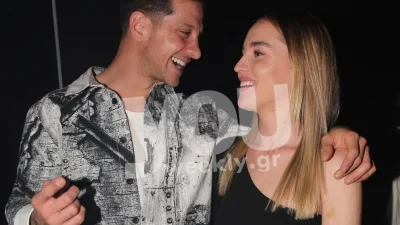 Τρυφερά τετ - α - τετ για τον Ηλία Μπόγδανο και την Αλεξάνδρα Εξαρχοπούλου σε νυχτερινή τους έξοδο