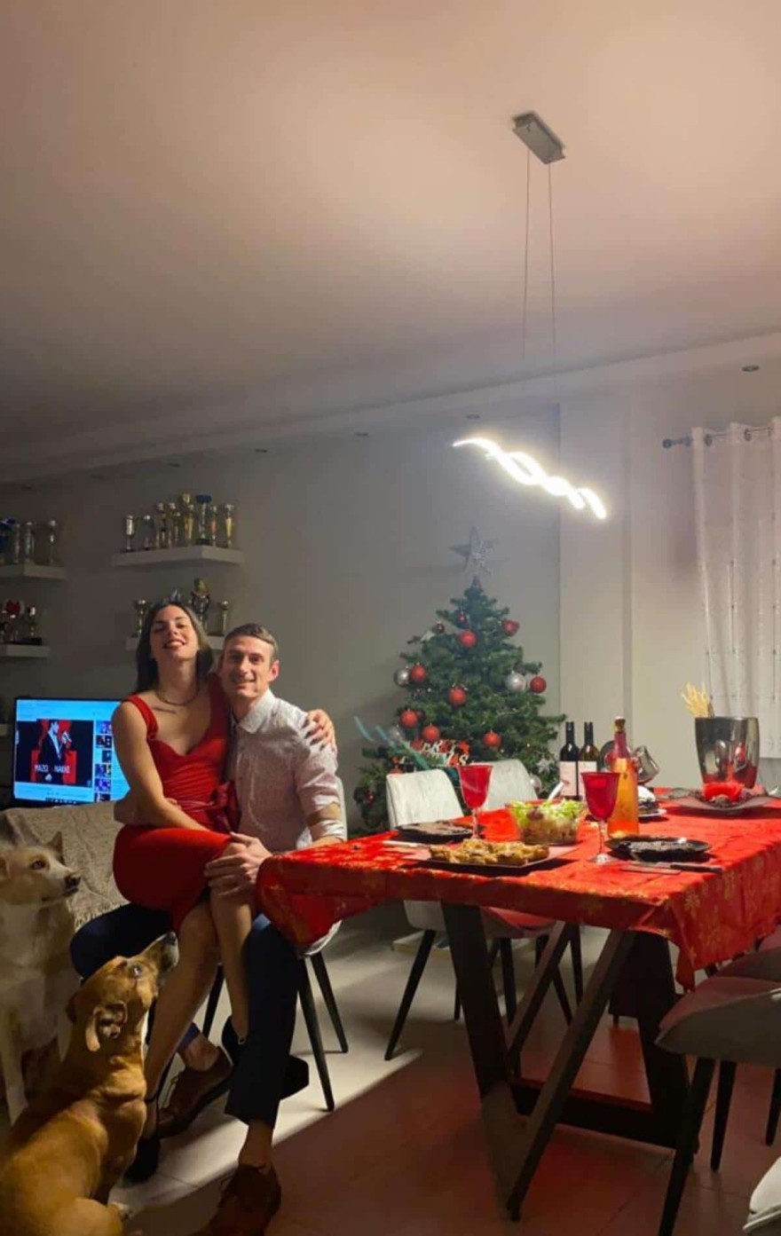 Η Σταυρούλα Χρυσοειδή με τον αγαπημένο της