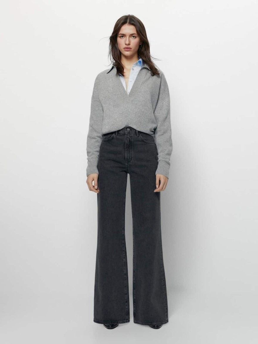 Μαύρο τζιν παντελόνι από τα Massimo Dutti