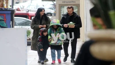 Τα παιδιά τους μεγάλωσαν αρκετά - Φωτογραφίες από την οικογενιακή βόλτα της Ζενεβιέβ Μαζαρί με τον σύντροφό της