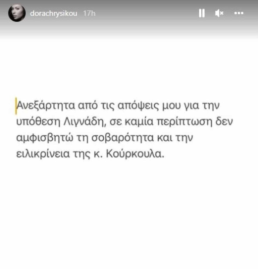 Η ανάρτηση της ΔώραςΧρυσικού