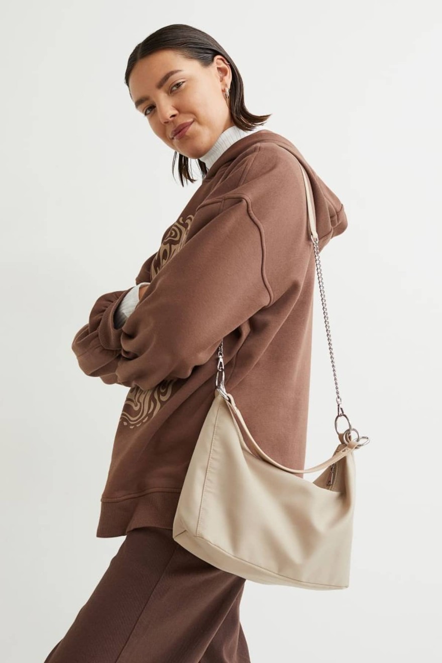 H&M μπεζ τσάντα