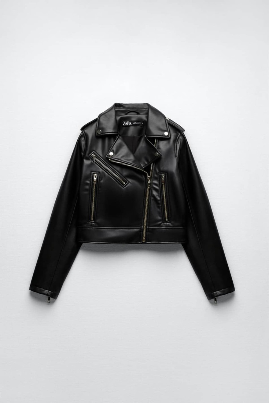 δερμάτινο μπουφάν Zara 