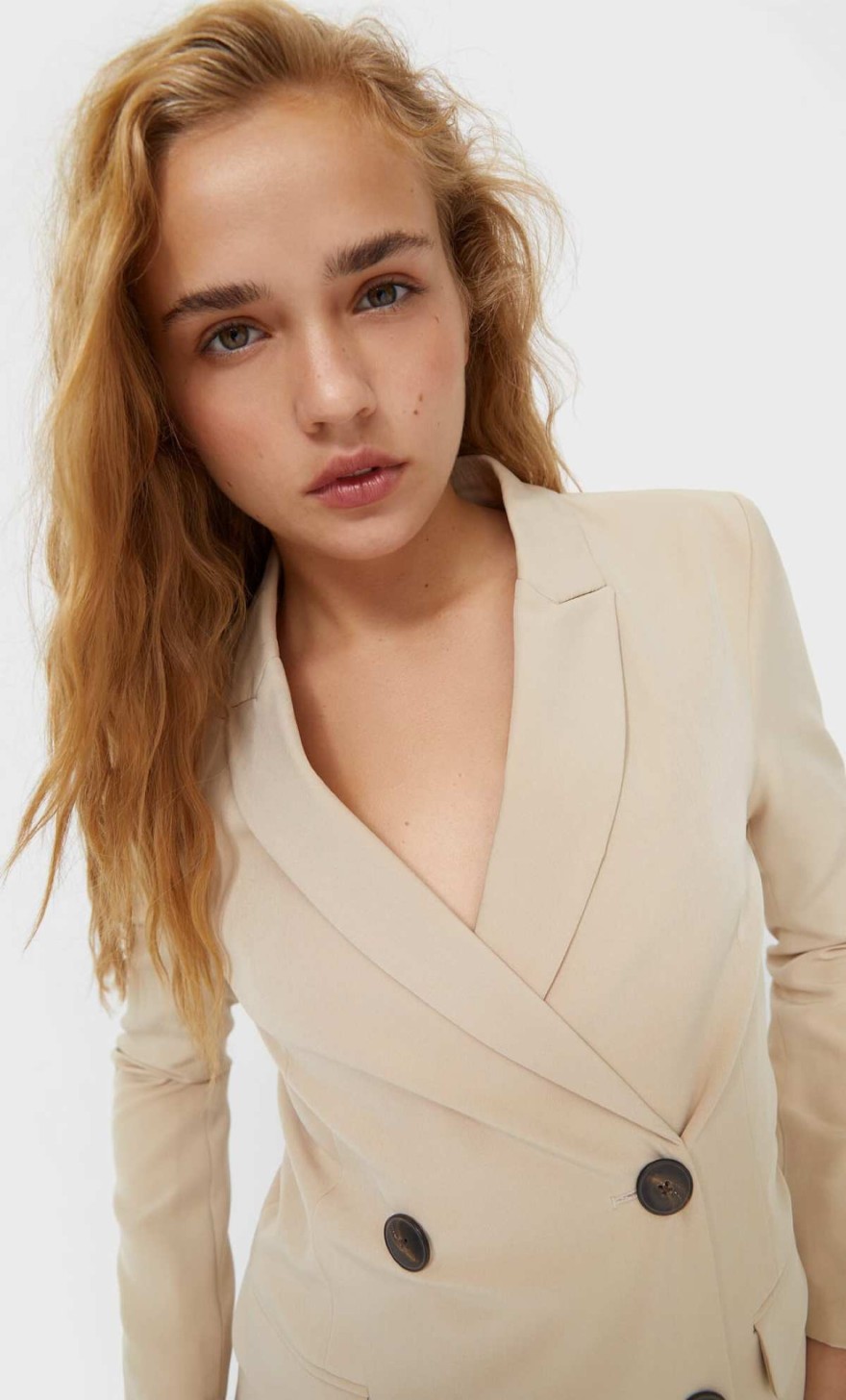 Σιέλ σακάκι από τα Stradivarius