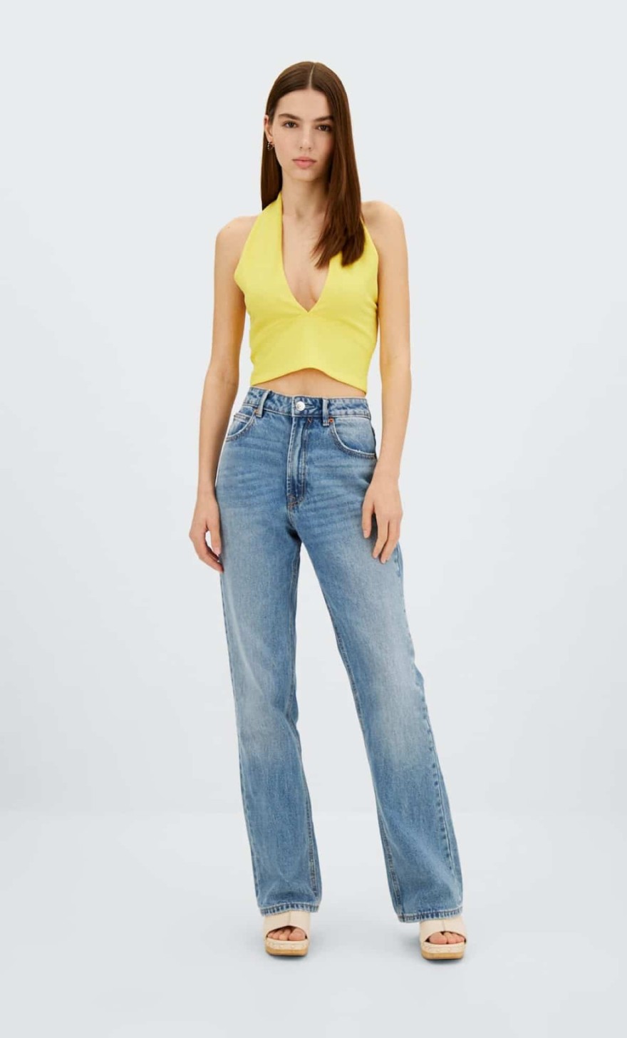 Stradivarius - Κίτρινη μπλούζα 