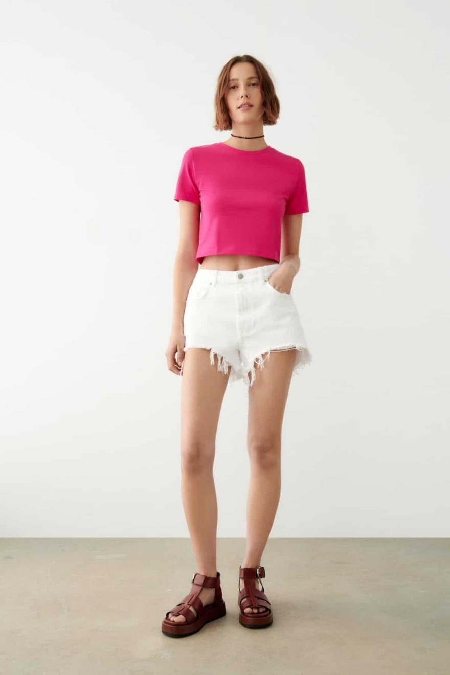 Cropped μπλούζα Zara