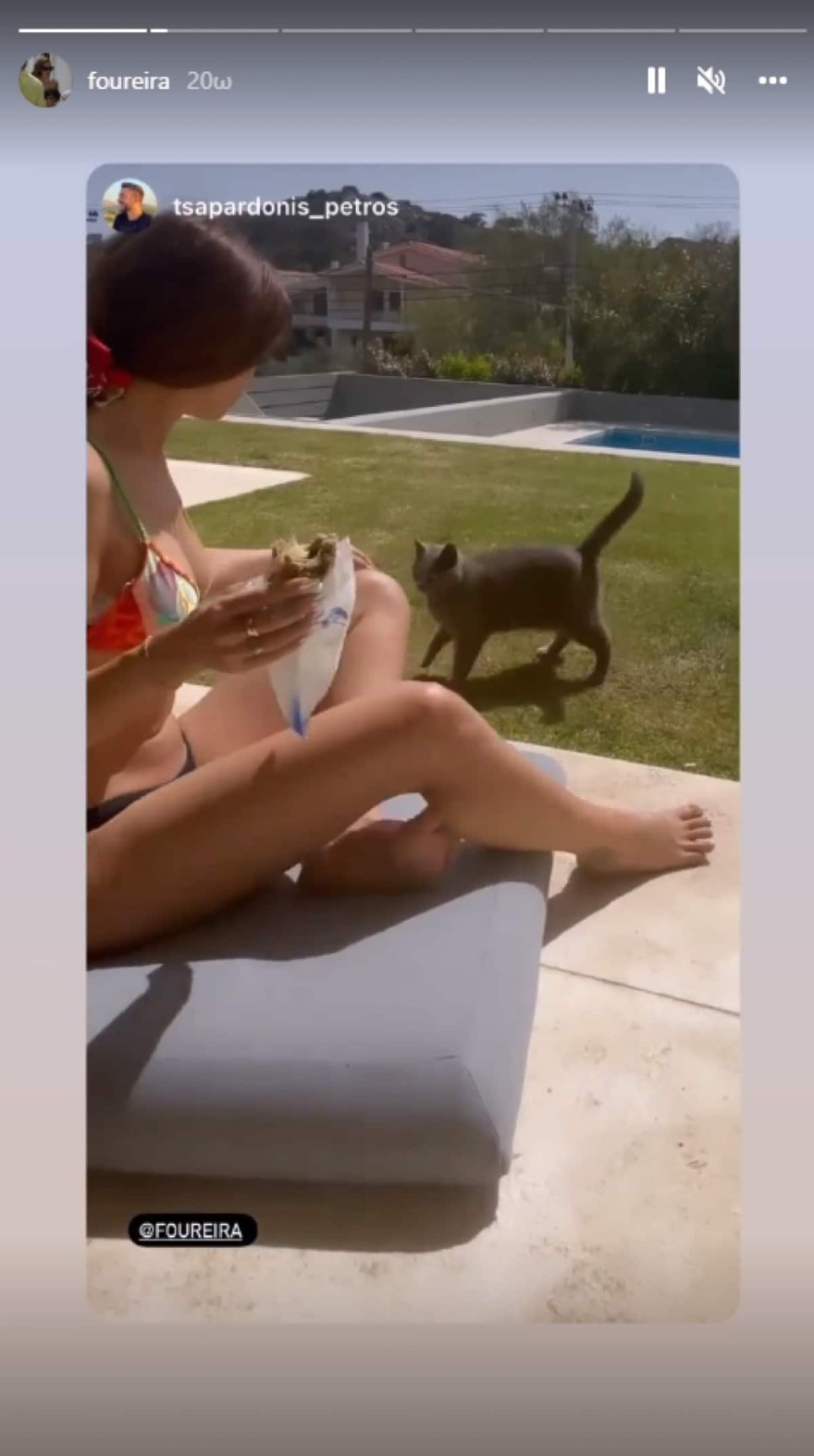 Ελένη Φουρέιρα Αλμπέρτο Μποτία σπίτι πισίνα