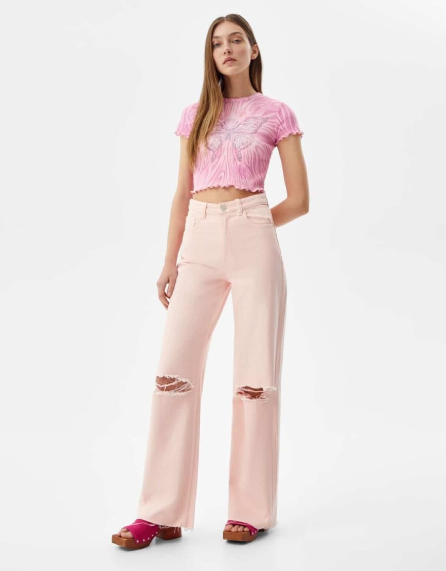 Bershka - Ροζ τζιν