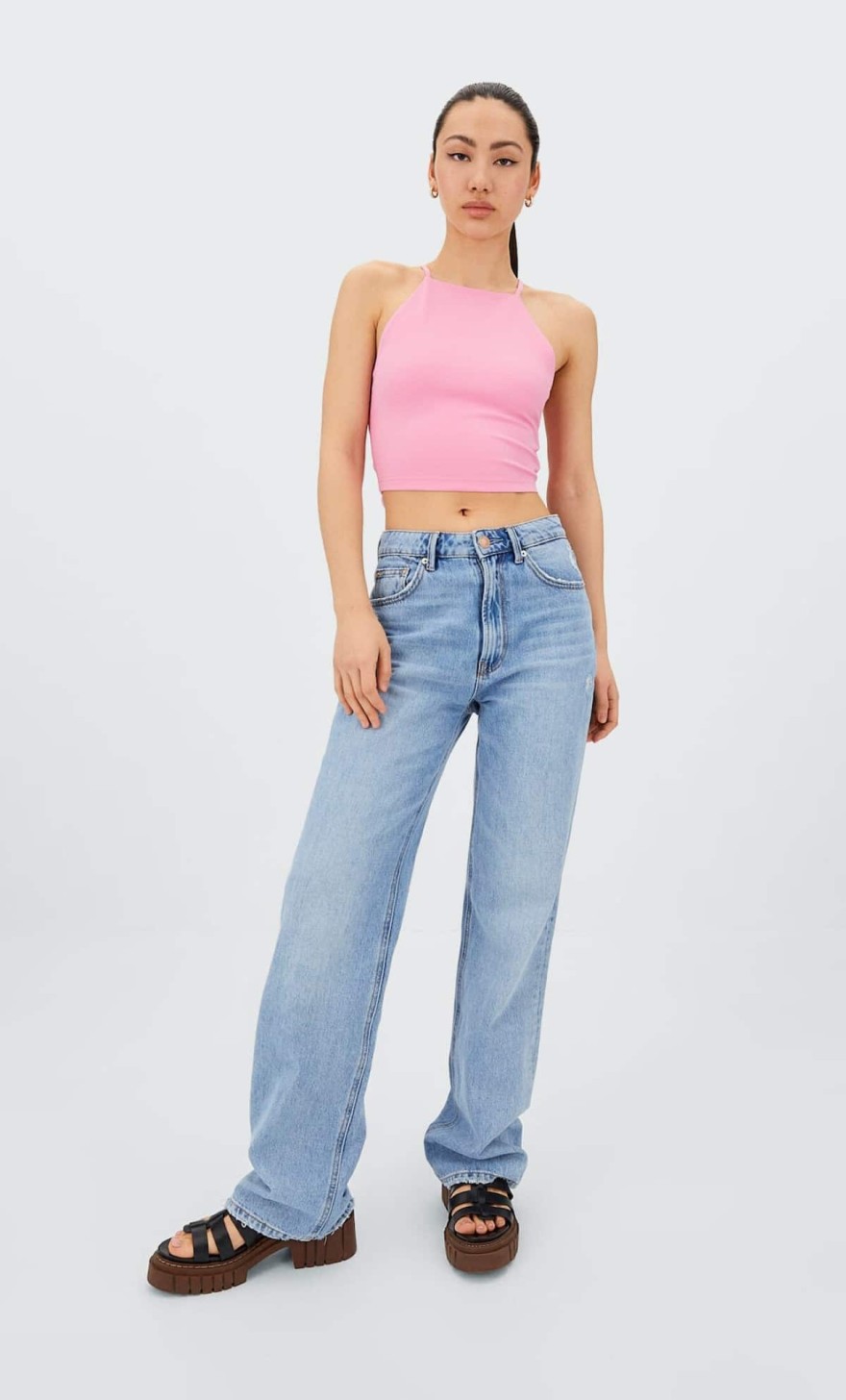 Stradivarius - Ροζ μπλούζα