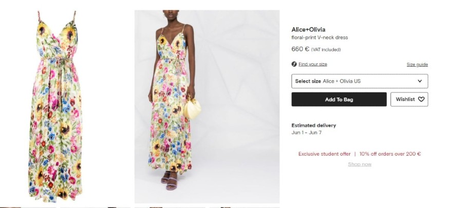 Alice and Olivia Floral dress