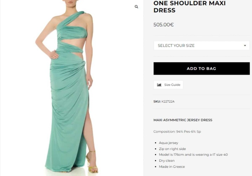 Miro φόρεμα one shoulder