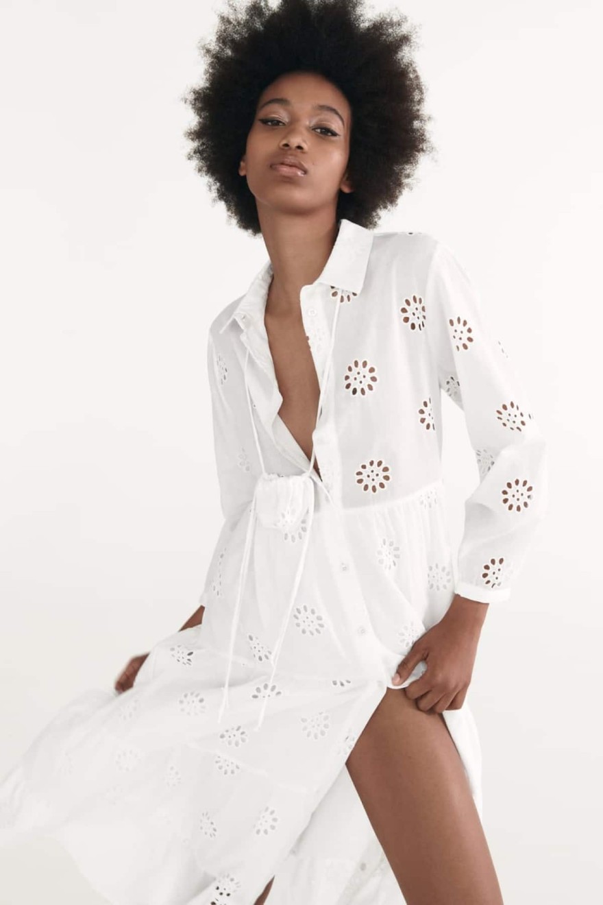 Zara φόρεμα με κεντήματα